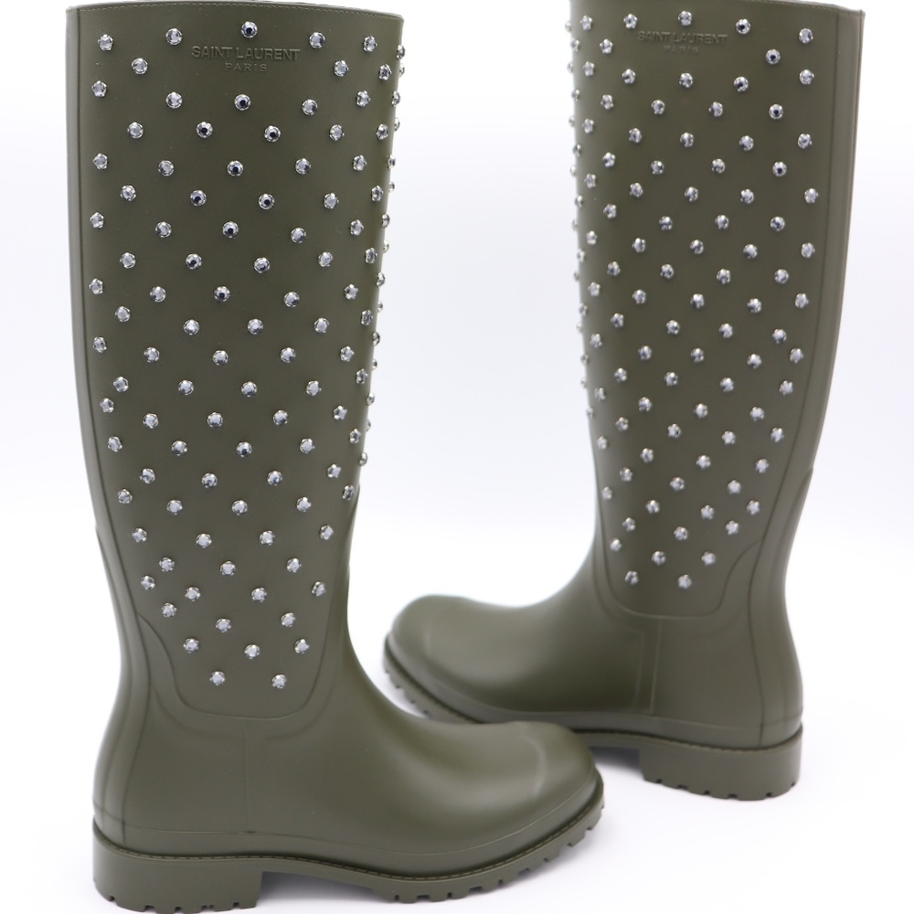 YSL Yves Saint Laurent Festival 25 Studded Boots